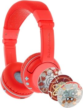 Made for Amazon Bluetooth Kids Headphones Age (3-7) | Red